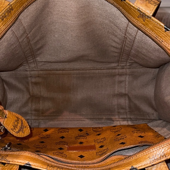 MCM Cognac Visetos Tote Bag - Picture 6 of 16